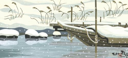 雪の大沢池